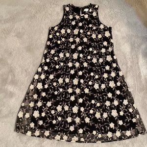 Calvin Klein embroidery trapeze dress